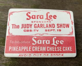 Vintage 1963 The Judy Garland Show Cbs Tv Show Sara Lee Receipt Clip - 9 - 19 - 63