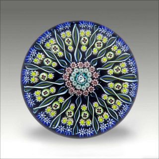 Perthshire Pp1 Millefiori Signed Glass Paperweight,  Label / Presse Papiers