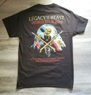 Iron Maiden Los Angeles Shirt Legacy Of Beast LA OFFICIAL Event 2019 RARE OOP 4