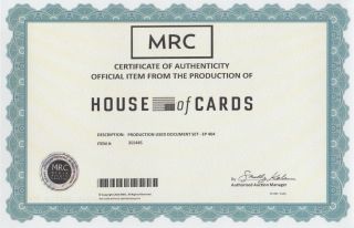 House of Cards Production Prop Ep 404 Liver Handout From Scene 31 (B) 3