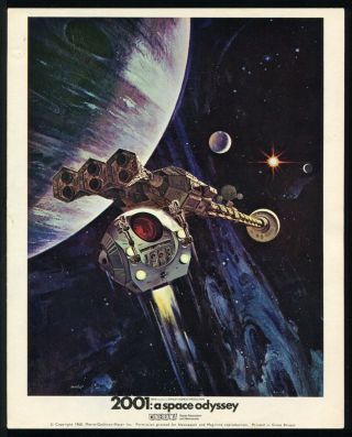 2001: A Space Odyssey Stanley Kubrick Keir Dullea 8x10 British Lobby Card 2