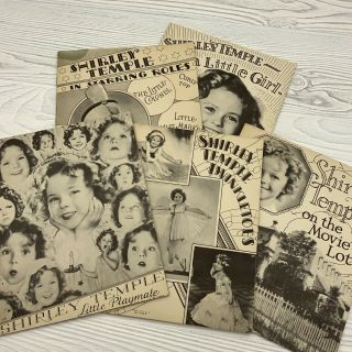 Vintage 1936 Shirley Temple Autobiography Movie Photo Pamphlet Book Set 2