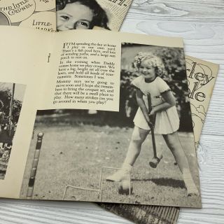 Vintage 1936 Shirley Temple Autobiography Movie Photo Pamphlet Book Set 5