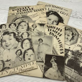 Vintage 1936 Shirley Temple Autobiography Movie Photo Pamphlet Book Set 8