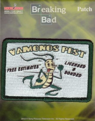 Breaking Bad Vamonos Pest Iron On Patch Officially Licensed