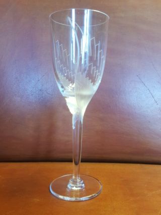 Lalique Angel Champagne Flute (wine Glass) Signed