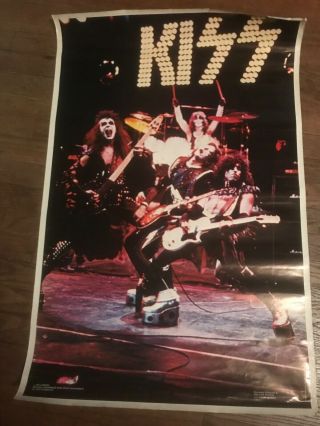 1975 Kiss Alive Vintage Poster Boutwell Rock Steady One Stop Gene Simmons