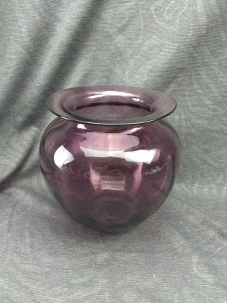 Antique H.  P.  Sinclair Amethyst Glass Vase Signed
