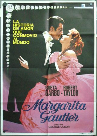 Vo49 Camille Greta Garbo Rare 1sh Spanish Poster