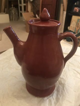 Vintage Cornelison Pottery (bybee Kentucky) Marroon Glazed Coffee Pot