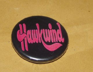 Badge Pin 32mm Hawkwind Hawklords Progressive Rock Folk Button Pinback Old Band