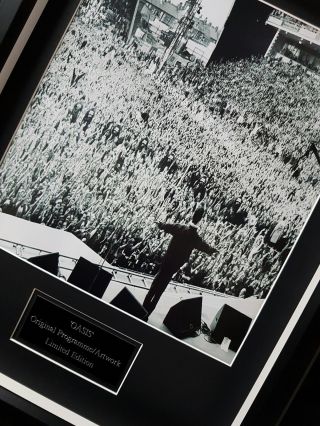 Oasis Framed Knebworth Maine Road Programme Artwork - Noel Gallagher 2