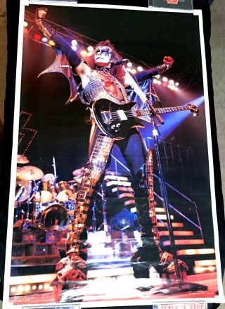 Kiss Gene Simmons 1977 Live Shot Poster " From Alive Ii Order Form " Aucoin