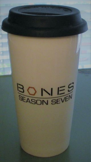Bones Fox Tv Show Rare Coffee Tumbler Season 7 Cast & Crew Gift David Boreanaz