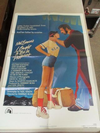 Vintage 1 Sheet 27x41 Movie Poster I Ought To Be In Pictures 1982 Ann - Margret