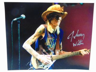 Johnny Winter Signed Autographed 8 " X 10 " Rock Blues Guitarist Music Photo