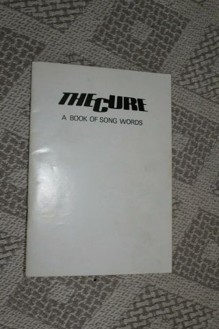 The Cure Pornography Tour Merchandise Book Of Songwords 1982