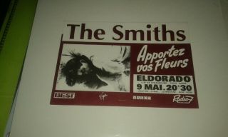 The Smiths Paris 9 May 1984 Morrissey Concert Flyer Handbill Punk Pop