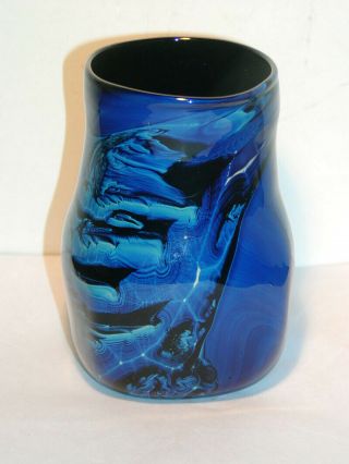 Vintage Josh Simpson Blown Glass Tumbler / Vase - Renowned Paperweight Studio