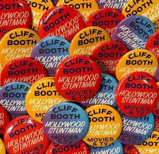 3 ONCE UPON A TIME IN HOLLYWOOD BUTTON PINS CLIFF BOOTH Beverly Cinema 4