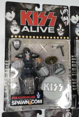 KISS ALIVE Action Figures - Complete Set Of 4 McFarlane Toys 2000 Stage 2