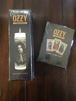 Ozzy Osbourne Prayer Candle And Tarot Card Set From 2018 No More Tours 2 Vip