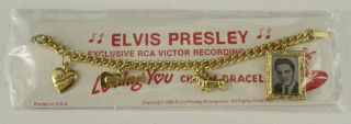 Vintage Costume Jewelry Gp Elvis Presley 1956 Loving You Charm Bracelet