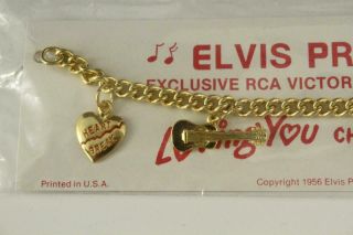 Vintage Costume Jewelry GP Elvis Presley 1956 Loving You Charm Bracelet 2