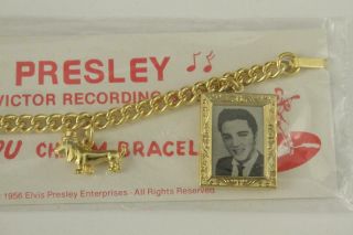 Vintage Costume Jewelry GP Elvis Presley 1956 Loving You Charm Bracelet 3