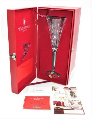 Waterford Crystal 12 Days Of Christmas Champagne Flute Mib 5 Gold Rings Maureen