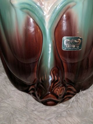 Large Vintage Royal Haeger Dolphin Fish Planter Vase Mid Century Art Deco Green 3