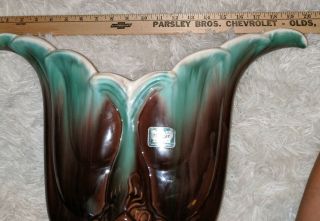 Large Vintage Royal Haeger Dolphin Fish Planter Vase Mid Century Art Deco Green 7