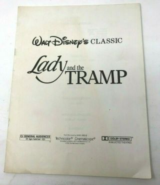 Lady And The Tramp 1980 Re - Release Walt Disney Press Kit Movie Promo