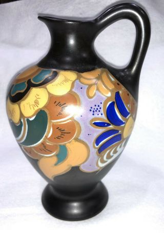 Vintage Gouda Art Pottery Eskaf Vase,  Circa 1927 - 1934,  Signed,  8 1/2 "