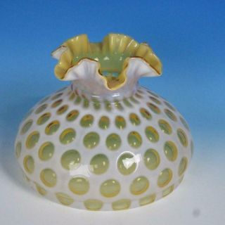 Vintage Fenton Glass - Honeysuckle Coin Dot Lamp Shade - 6½ " Opening
