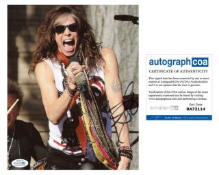 Steven Tyler " Aerosmith " Autograph Signed 8x10 Photo G Acoa