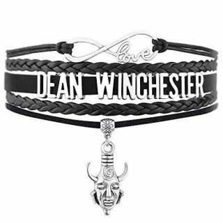Supernatural Dean Winchester Arm Party Multi Row Adjustable Leather Bracelet