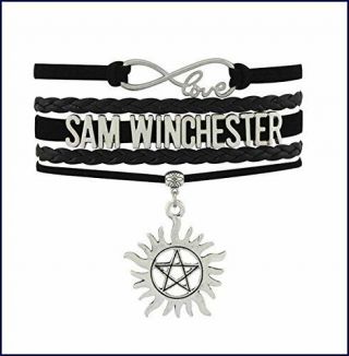 Supernatural Sam Winchester Arm Party Multi Row Adjustable Leather Bracelet