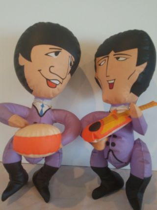 The Beatles Vintage 1966 Lux Soap Inflatable Dolls 15 " Tall (george & Ringo)