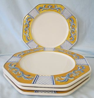 Fitz & Floyd Ricamo Trattoria Dinner Plate Set Of 4