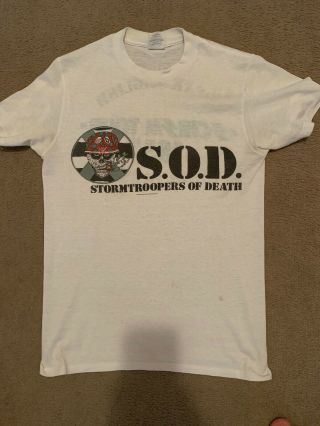 Vintage Sod Shirt Anthrax Metallica Ozzy Iron Maiden 50/50 Blend