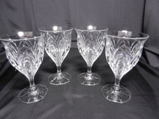 Cambridge Glass Caprice Line 200 Pressed Water Goblets 4 Clear 6 1/2 " T 1943 - 49