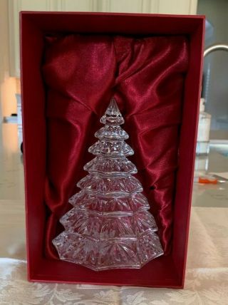 Waterford Clear Leaded Crystal Christmas Tree 6 ½” Tall,  Seahorse Logo