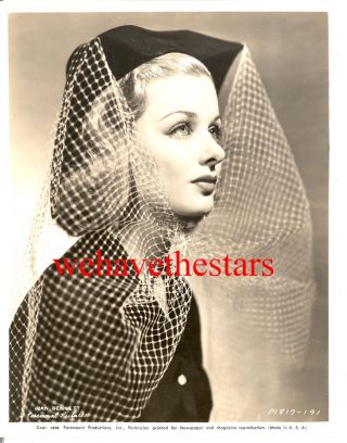 Vintage Joan Bennett Gorgeous Glamour Hat Fashion 