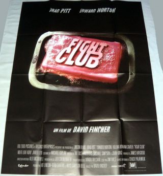 Fight Club Edward Norton David Fincher Brad Pit Large French Poster Teaser
