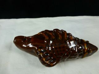 Ned Foltz Redware Clay Fish Whistle Unusual 2006 - 5 "