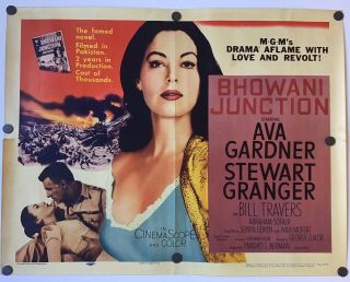 Bhowani Junction (1955) Movie Poster Rare Ava Gardner