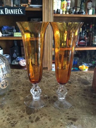 Vintage Hand Blown Glass Vases