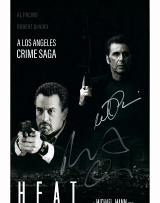 Robert Deniro Al Pacino Heat 8x10 Autographed Signed Photo Picture And