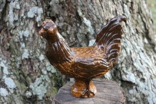 Charles Moore Jugtown Seagrove Nc Folk Art Pottery Chicken Signed 1991